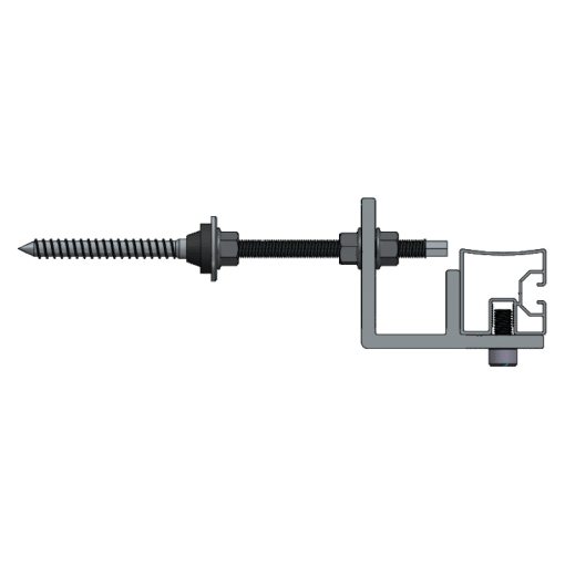 Solarstell montagesysteem stokschroef F-adapter