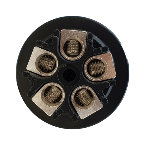 AC connector 3fase zwart groot binnenwerk