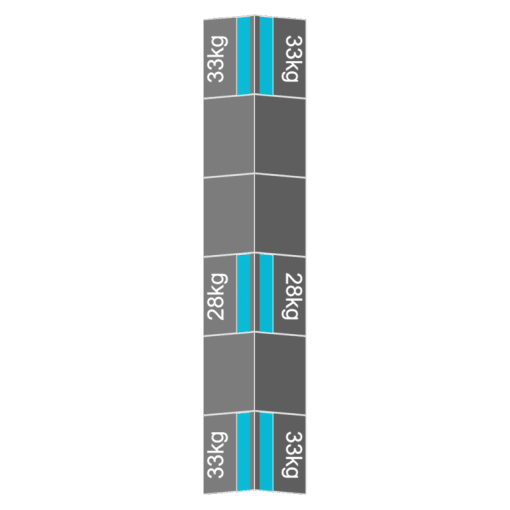 plat dak landscape oost west 1 rij 12 panelen