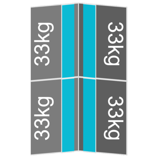 plat dak landscape oost west 1 rij 4 panelen