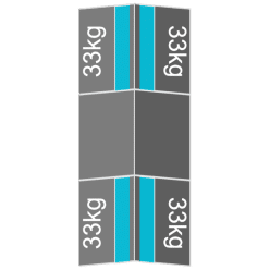 plat dak landscape oost west 1 rij 6 panelen