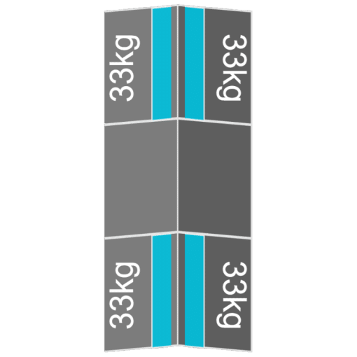 plat dak landscape oost west 1 rij 6 panelen