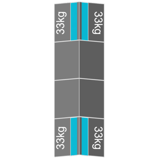 plat dak landscape oost west 1 rij 8 panelen