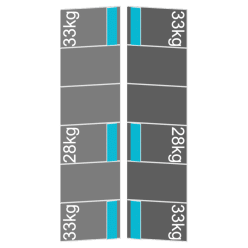 plat dak portrait oost west 1 rij 12 panelen