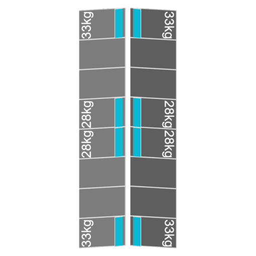 plat dak portrait oost west 1 rij 16 panelen