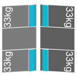 plat dak portrait oost west 1 rij 6 panelen