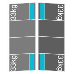 plat dak portrait oost west 1 rij 8 panelen