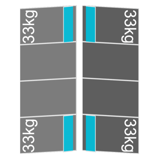 plat dak portrait oost west 1 rij 8 panelen