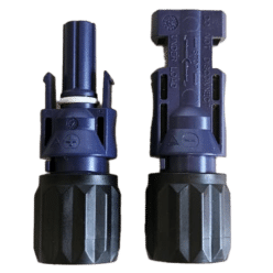 Connector set H4 Growatt blauw male en female DC-connectoren