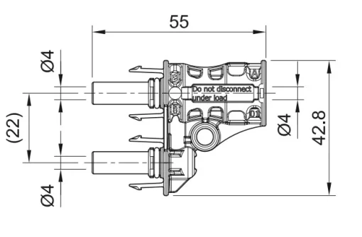 MC4 EVO 2 splitter Stäubli set male+female - Afbeelding 4