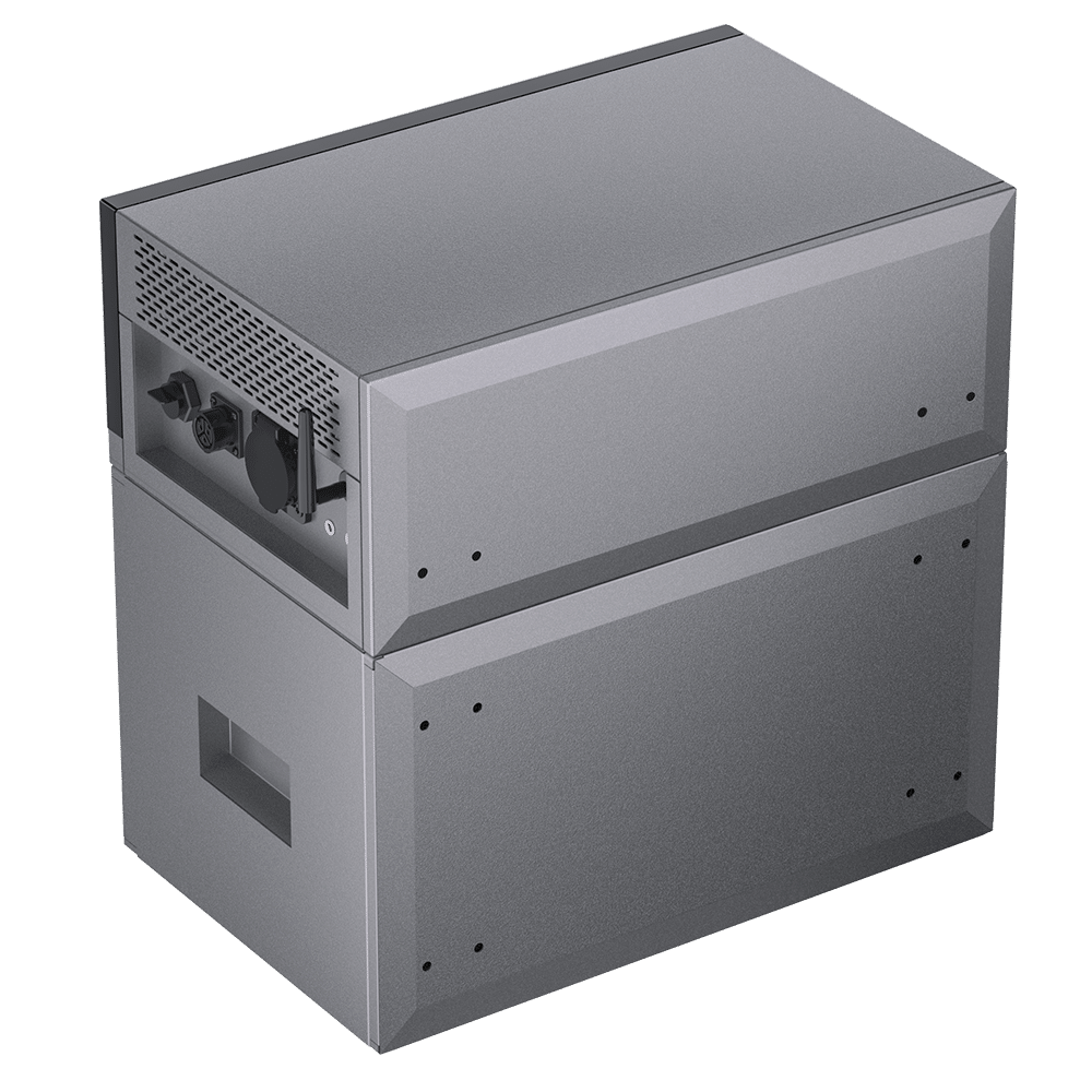 Sunpura S2400 achterzijde met aansluitingen en ventilatie