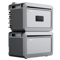 Growatt NEXA 2000 thuisbatterij met uitbreidingbatterij gestapeld als 4 kWh opslagopstelling