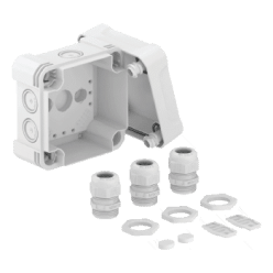 OBO X04 G M25 LGR kabeldoos IP67 lichtgrijs RAL7035 inclusief 3x M25 wartel