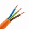 17 meter Soepele kabel 3x4 mm2 oranje per meter (knipstuk) 298