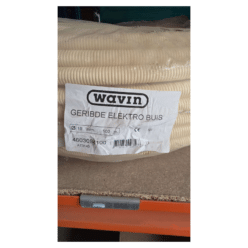 Wavin geribde elektro buis 19 mm creme op rol van 100 meter