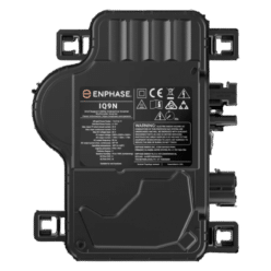 Enphase IQ9N micro-omvormer voorkant met specificatielabel en CE