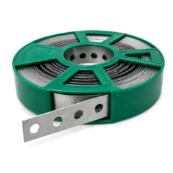 Montageband verzinkt staal 26mm perfoband met gaatjes detailweergave